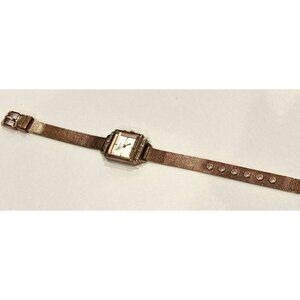 GENEVA PLATINUM ROSE GOLD MESH 7.5" BAND RHINESTONES 5956 WATCH NEEDS BATTERY EU